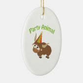 Party Animal Yak Keramisch Ornament (Rechts)