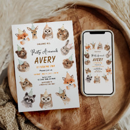 Party Animals 2nd Birthday | Cute Jungle Animal Kaart