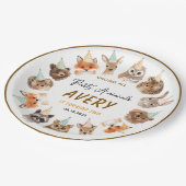 Party Animals 2nd Birthday | Cute Jungle Animal Papieren Bordje (Gekanteld)