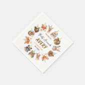 Party Animals 2nd Birthday | Cute Jungle Animal Servet (Hoek)