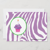 PARTY ANIMALS Baby Girl 1e verjaardag Oerwoud 5x7 Kaart (Achterkant)