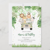 Party Animals Boy Birthday Invitation Kaart (Voorkant)