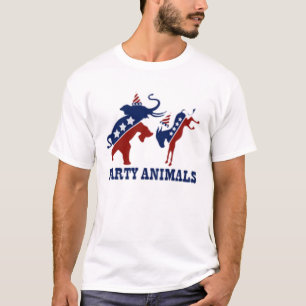Party Animals-democraten en republikeinen T-shirt