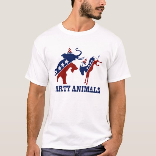 Party Animals-democraten en republikeinen T-shirt (Voorkant)