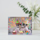 Party animals, dogs celebrating briefkaart (Staand voorkant)