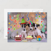 Party animals, dogs celebrating briefkaart (Voorkant / Achterkant)