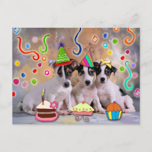 Party animals, dogs celebrating briefkaart
