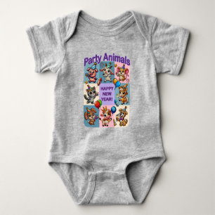Party Animals "Gelukkig Nieuwjaar" Romper