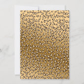 Party Animals Girl Safari Birthday Leopard Zoo Kaart (Achterkant)