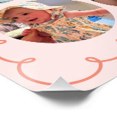 Party Animals Girl's First Birthday Photo Collage Perfect Poster (Hoek)