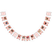 Party Animals Girl's First Birthday Photo Collage Vlaggetjes (Alle)