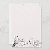 Party Animals Hand Drawn Doodle Kind jarig Kaart (Achterkant)