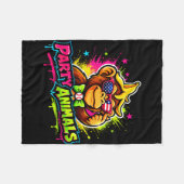 Party animals honkbal jersey fleece deken (Voorkant (Horizontaal))