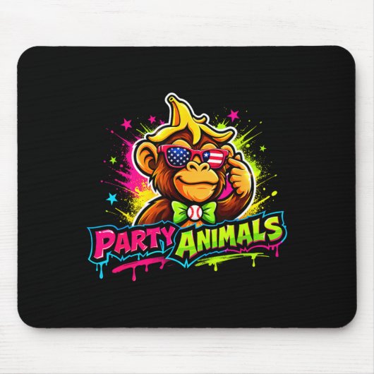 Party animals honkbalshirt muismat (Voorkant)