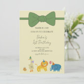 Party Animals Jongens Verjaardag Uitnodiging (Staand voorkant)