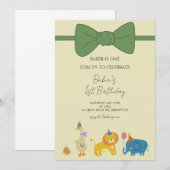 Party Animals Jongens Verjaardag Uitnodiging (Voorkant / Achterkant)