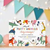 Party Animals Kids Verjaardagsfeest Kaart