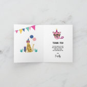 Party Animals Kind's verjaardagsfeest bedankkaart (Binnen)