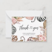 Party Animals Leopard Print Oerwoud Wild dank je Notitiekaartje (Voorkant)