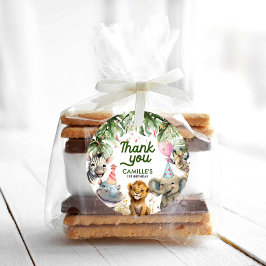 Party Animals Oerwoud Gepersonaliseerd Dank u Bedankjes Labels