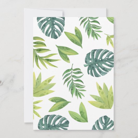 Party Animals Oerwoud Safari Birthday Invitation Kaart (Achterkant)