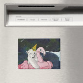 Party Animals: Polar Beer Magnet 3.5 "x2.5" (Insitu (Vaatwasser))