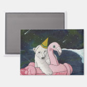 Party Animals: Polar Beer Magnet 3.5 "x2.5" (Voorkant / Achterkant)
