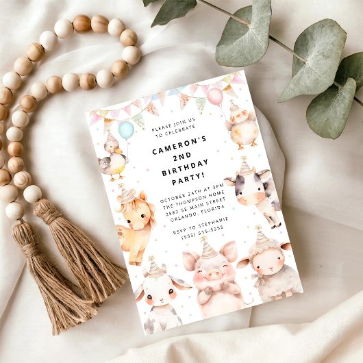 Party Animals Safari Birthday Party Invitation Kaart