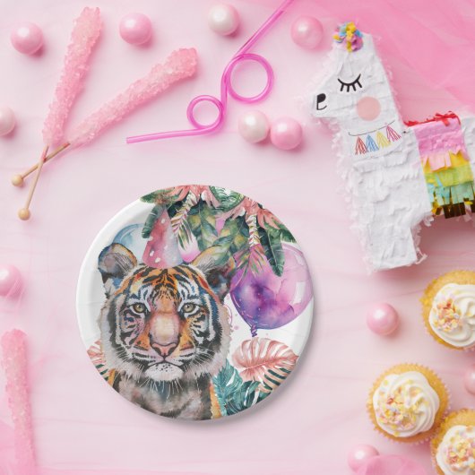 Party Animals Safari Oerwoud Wild Een Verjaardag Papieren Bordje (Feest)