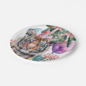 Party Animals Safari Oerwoud Wild Een Verjaardag Papieren Bordje (Gekanteld)