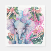 Party Animals Safari Oerwoud Wild Een Verjaardag Servet (Voorkant)