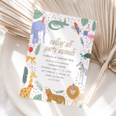 Party Animals Safari Verjaardagsfeest Kaart