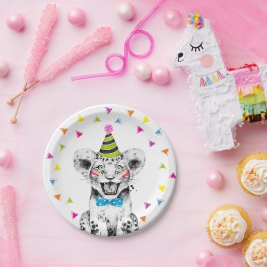 Party Animals Safari Wild Tiger Jungle Birthday Papieren Bordje (Feest)