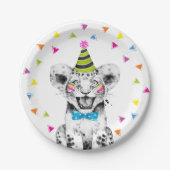 Party Animals Safari Wild Tiger Jungle Birthday Papieren Bordje (Voorkant)