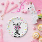 Party Animals Safari Wild Zebra Jungle Birthday  Papieren Bordje (Feest)