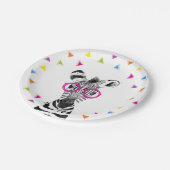 Party Animals Safari Wild Zebra Jungle Birthday  Papieren Bordje (Gekanteld)