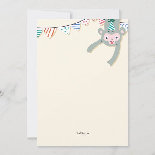 Party Animals Verjaardag Uitnodiging (Achterkant)