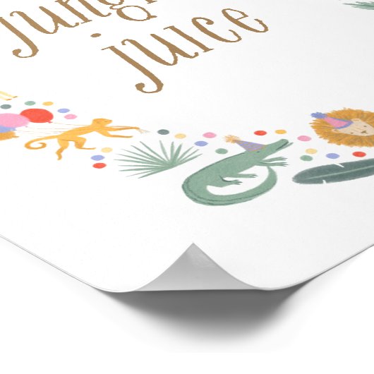 Party Animals Verjaardagsfeestje Oerwoud Juice Sig Poster (Hoek)