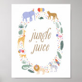 Party Animals Verjaardagsfeestje Oerwoud Juice Sig Poster (Voorkant)