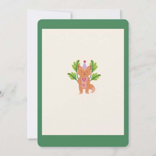 Party Animals Verjaardagsfeestuitnodiging Kaart (Achterkant)