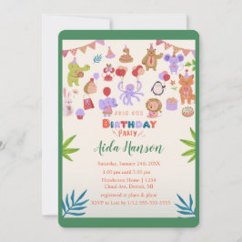 Party Animals Verjaardagsfeestuitnodiging Kaart