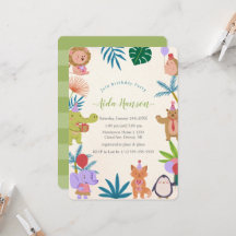 Party Animals Verjaardagsfeestuitnodiging