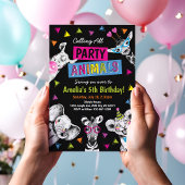 Party Animals Wild Safari Birthday Party Kaart