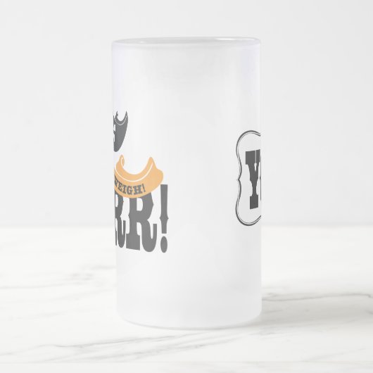 Party Aweigh - Arrr - Praat als een Pirate Day Matglas Bierpul (Center)