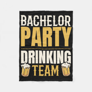 Party Bachelor Drink Team Groomsquad Groom Squa Fleece Deken