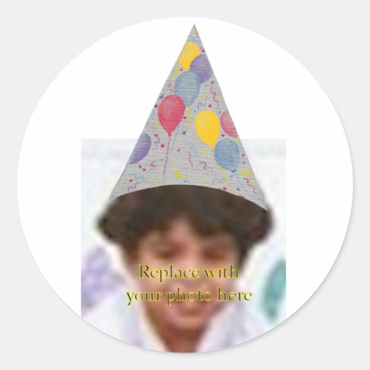 Party Balloon Pet Foto Verjaardag Stickers toevoeg (Voorkant)