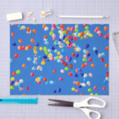 Party Balloons Floating in Blue Sky Tissuepapier (Craft)
