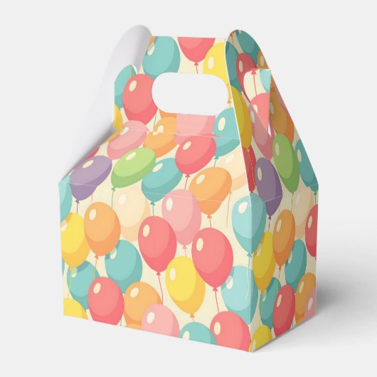 Party balloons in different colors bedankdoosjes (Voorkant Zijde)