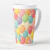 Party balloons in different colors latte mok (Rechterhoek)