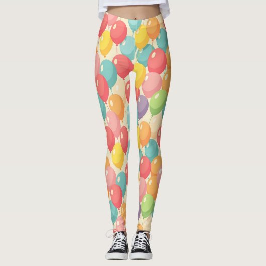 Party balloons in different colors leggings (Voorkant)